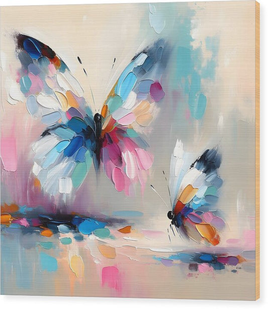Butterfly Love I - Wood Print