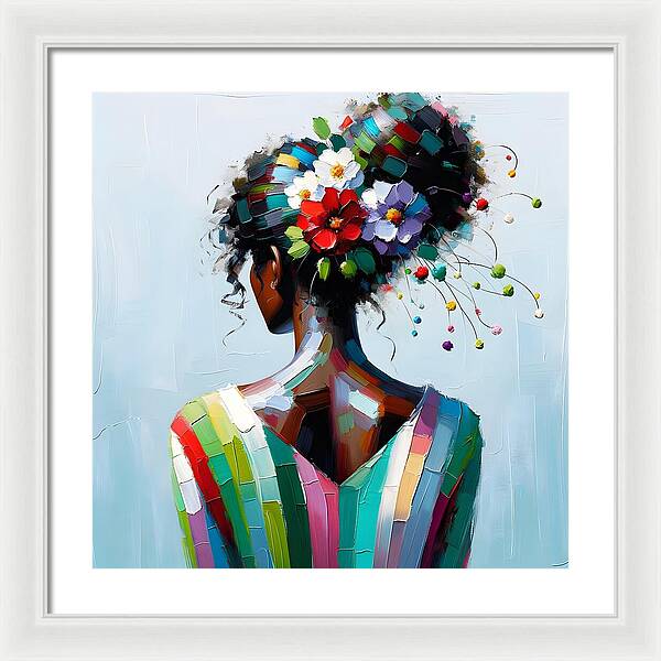 She Grows in Love - Framed Print