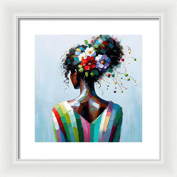 She Grows in Love - Framed Print