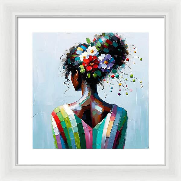 She Grows in Love - Framed Print