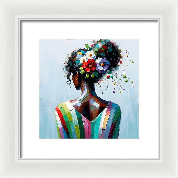 She Grows in Love - Framed Print