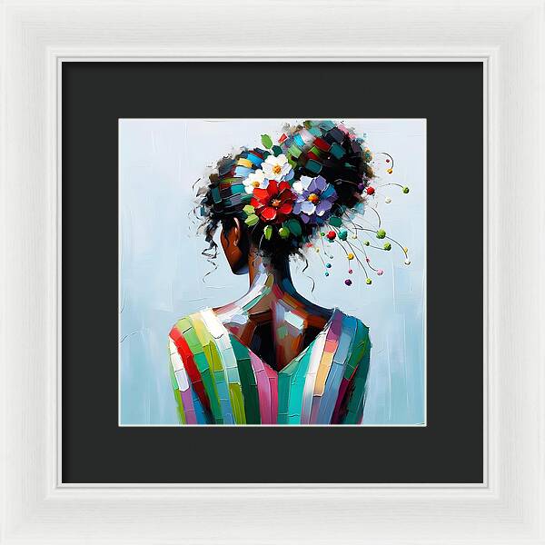 She Grows in Love - Framed Print