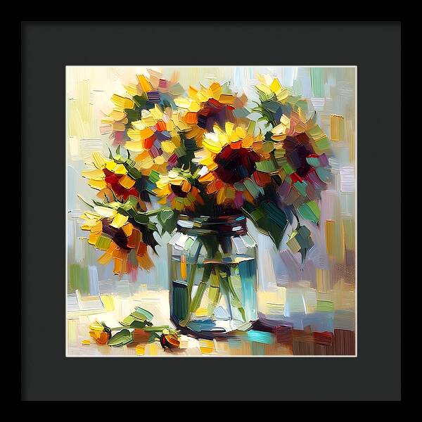 Sunflowers in Harmony - Framed Print