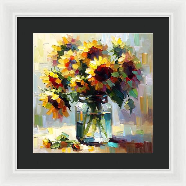 Sunflowers in Harmony - Framed Print