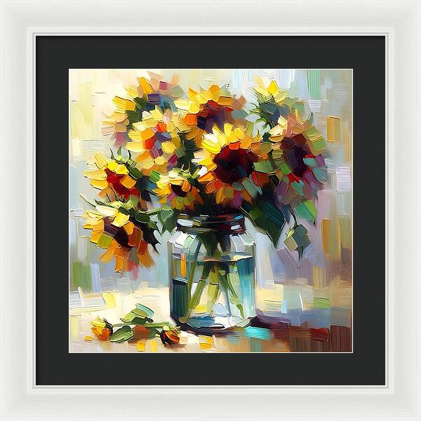 Sunflowers in Harmony - Framed Print