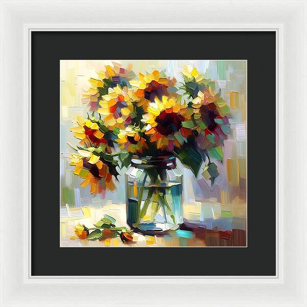 Sunflowers in Harmony - Framed Print