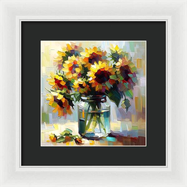 Sunflowers in Harmony - Framed Print