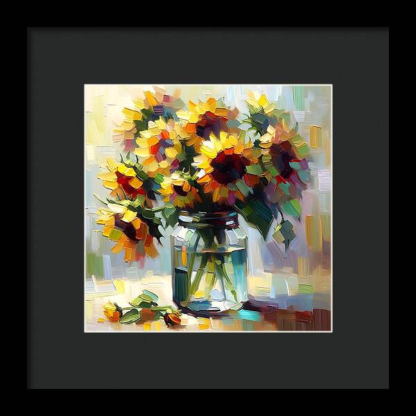 Sunflowers in Harmony - Framed Print