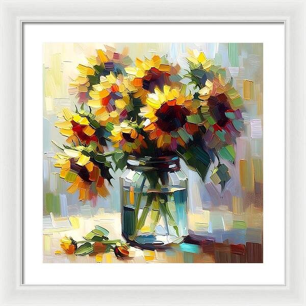 Sunflowers in Harmony - Framed Print