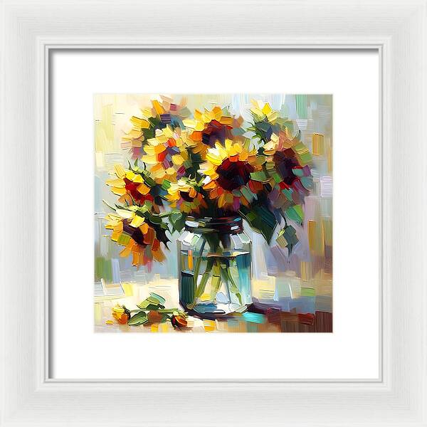 Sunflowers in Harmony - Framed Print