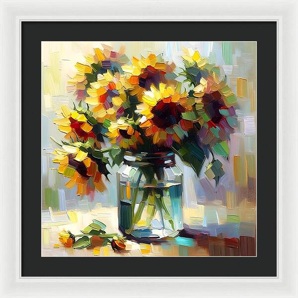 Sunflowers in Harmony - Framed Print