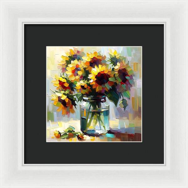 Sunflowers in Harmony - Framed Print