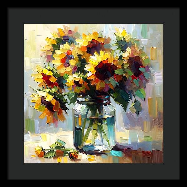 Sunflowers in Harmony - Framed Print