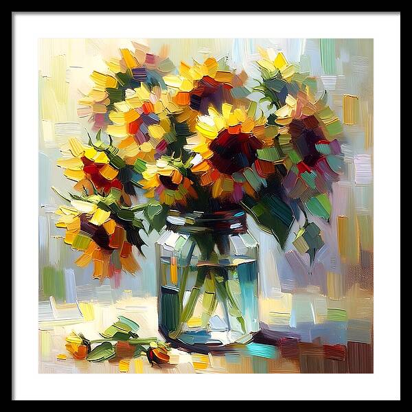 Sunflowers in Harmony - Framed Print