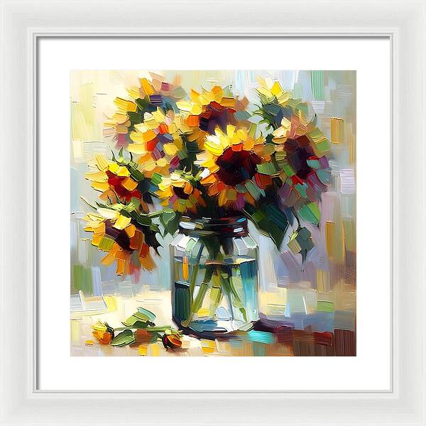 Sunflowers in Harmony - Framed Print