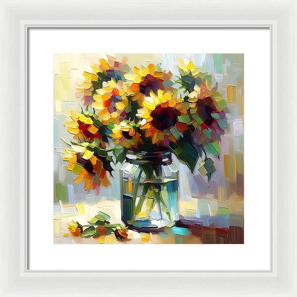 Sunflowers in Harmony - Framed Print