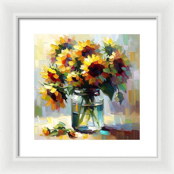 Sunflowers in Harmony - Framed Print