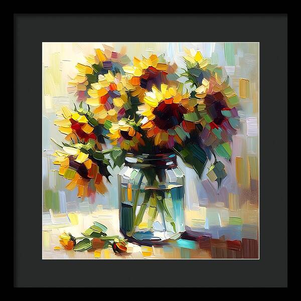 Sunflowers in Harmony - Framed Print