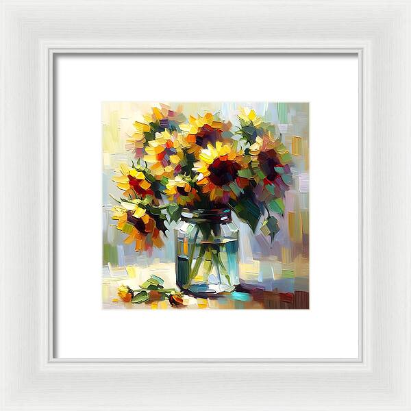 Sunflowers in Harmony - Framed Print