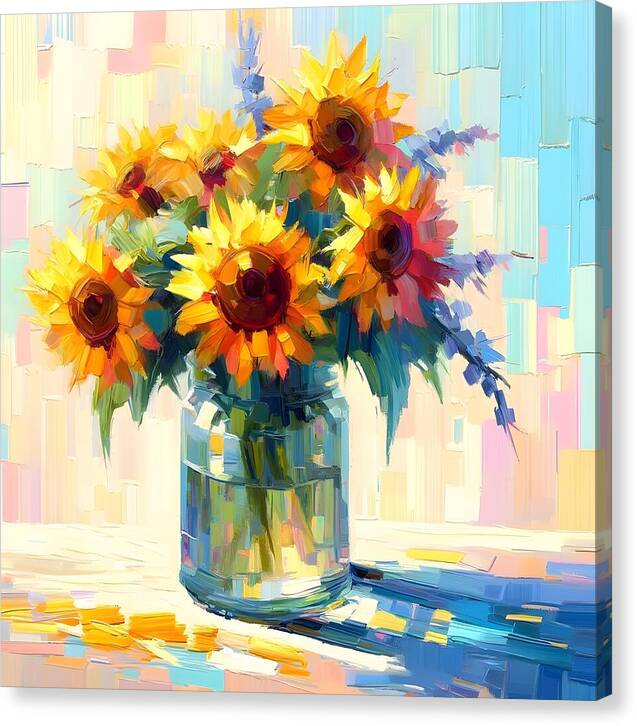 Sunflowers in Sync - Canvas Print