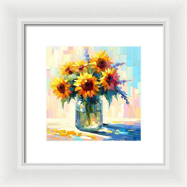 Sunflowers in Sync - Framed Print