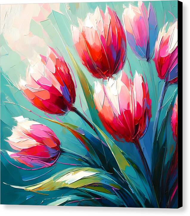 Vibrant Tulips - Canvas Print