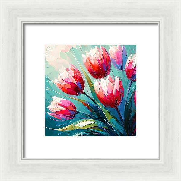 Vibrant Tulips - Framed Print