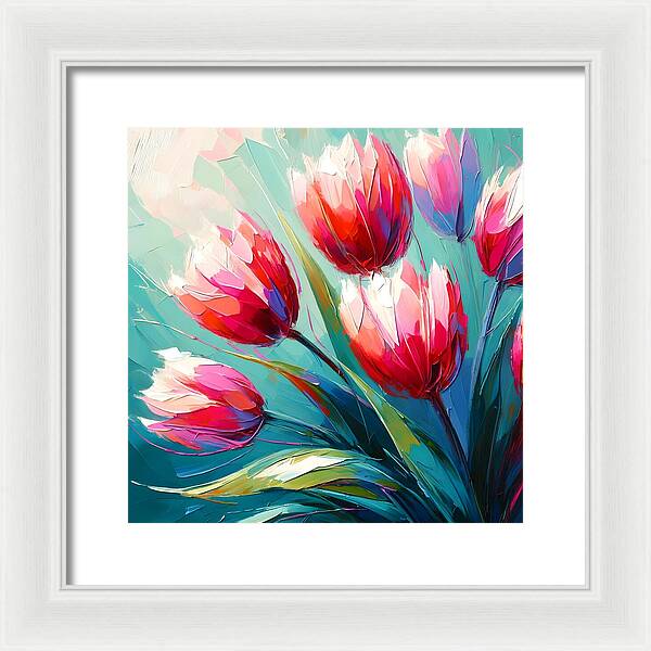 Vibrant Tulips - Framed Print