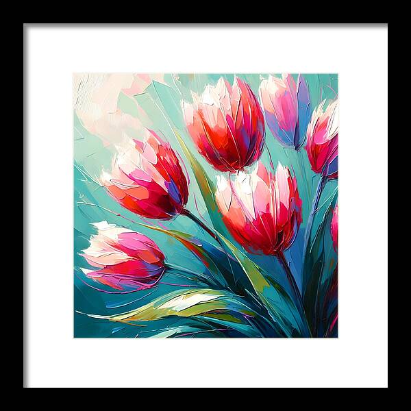 Vibrant Tulips - Framed Print