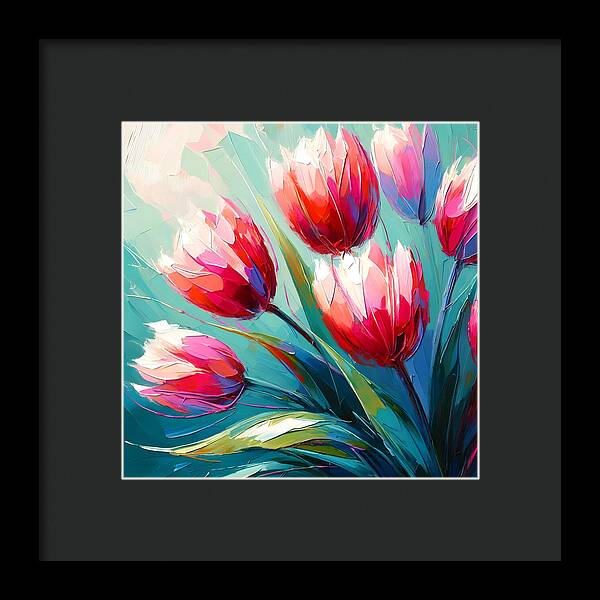 Vibrant Tulips - Framed Print