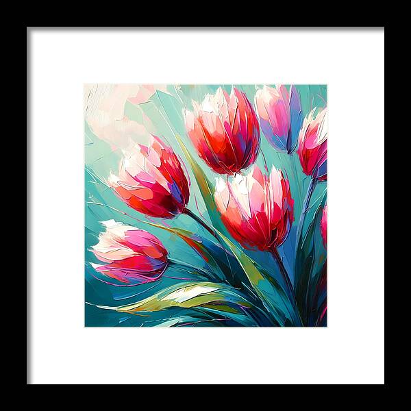 Vibrant Tulips - Framed Print