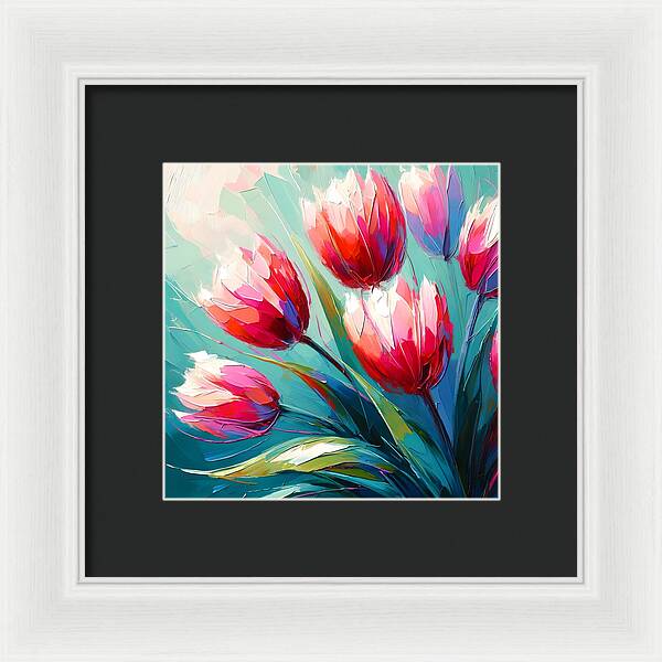 Vibrant Tulips - Framed Print