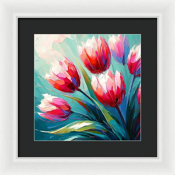 Vibrant Tulips - Framed Print