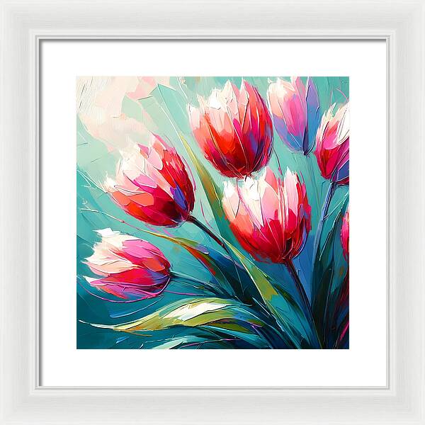 Vibrant Tulips - Framed Print