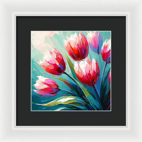 Vibrant Tulips - Framed Print