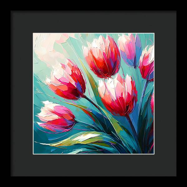 Vibrant Tulips - Framed Print