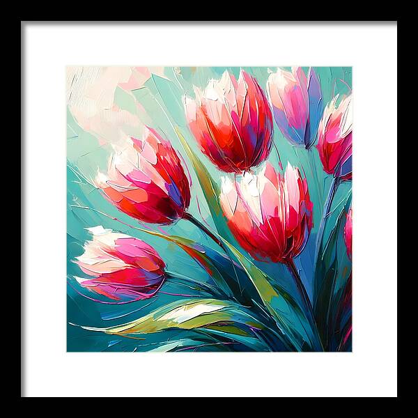 Vibrant Tulips - Framed Print