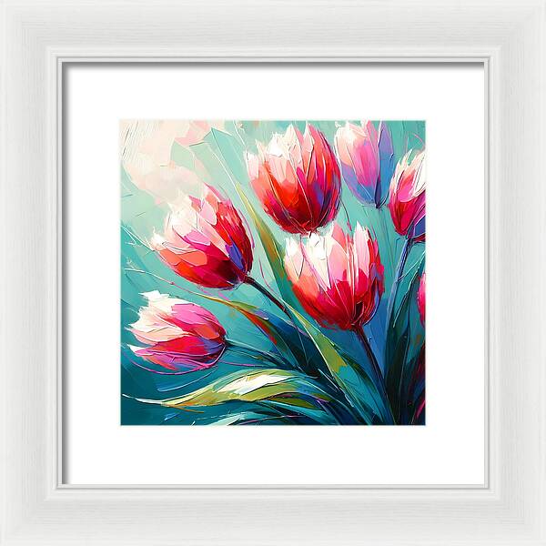 Vibrant Tulips - Framed Print